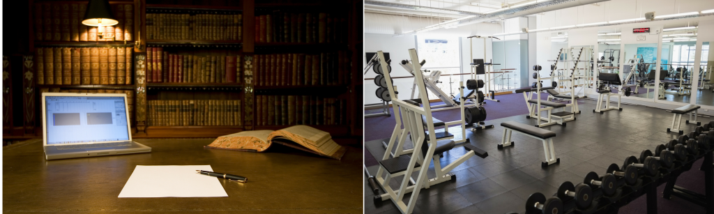 Accelerated learning requires the right tools and space: library & Gym